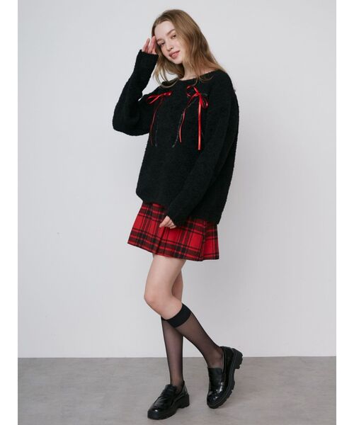 ニット セーター WRAPPING RIBBON JQD KNIT/ラッピングリボンジャガードニット レディース WRAPPING RIBBON JQD KNIT/ラッピングリボンジャガードニット