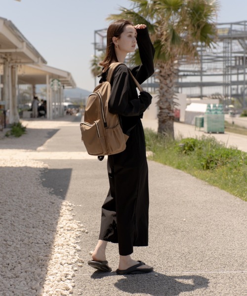 Rename（リネーム）の「Rename ゴールドファスナーマルチポケット デイバッグ（バックパック/リュック・レディース・ブラック/モカ・FREE）」の20枚目の写真