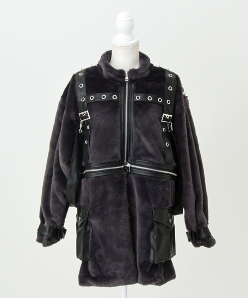 2WAYボンデージファーコート（その他アウター）｜DearMyLove（ディア