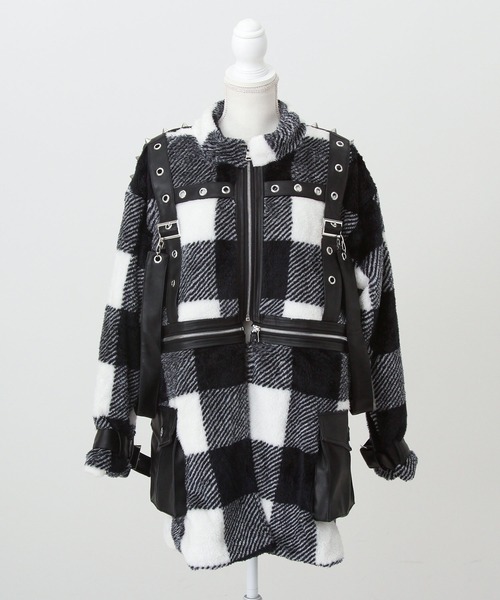 新品　2WAYボンデージファーコート　ユニセックス　地雷系　コート　アウター 2WAYボンデージファーコート – レディースファッション通販の夢展望