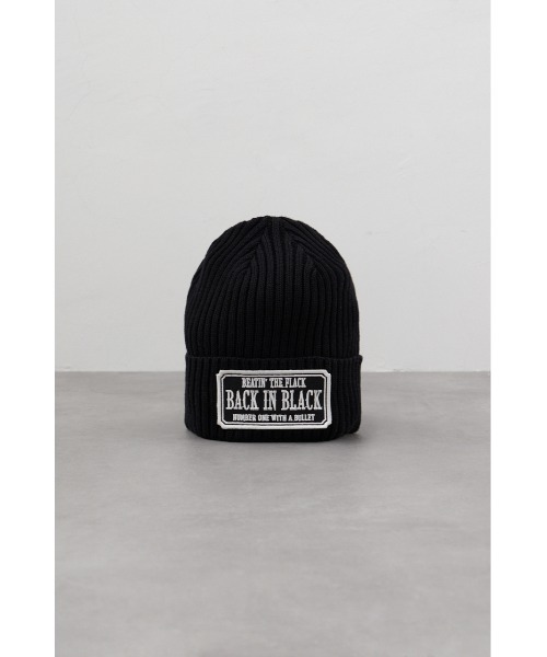 AZUL by moussy(アズールバイマウジー)の「ワッペンニットキャップ(ニットキャップ/ビーニー・メンズ・レッド/ブラック・FREE)」の6枚目の写真