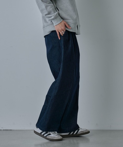 COLONY 2139(コロニートゥーワンスリーナイン)の「2タックストレートデニムスラックス(デニムパンツ・メンズ・ブラック/インディゴブルー・LARGE/MEDIUM)」の9枚目の写真