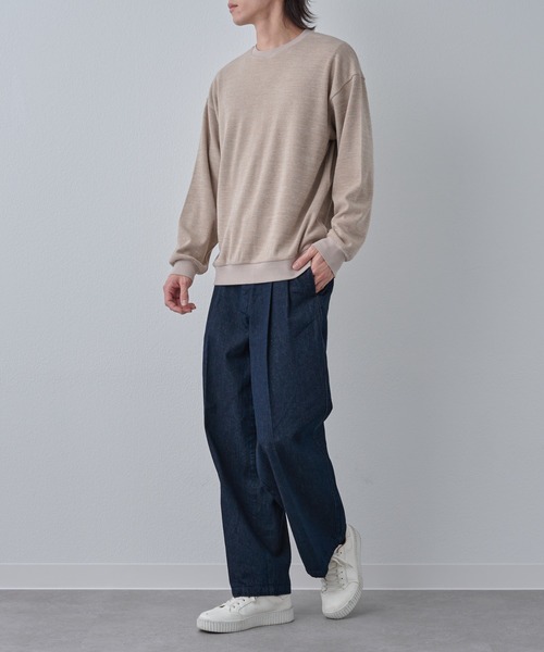 COLONY 2139(コロニートゥーワンスリーナイン)の「2タックストレートデニムスラックス(デニムパンツ・メンズ・ブラック/インディゴブルー・LARGE/MEDIUM)」の19枚目の写真