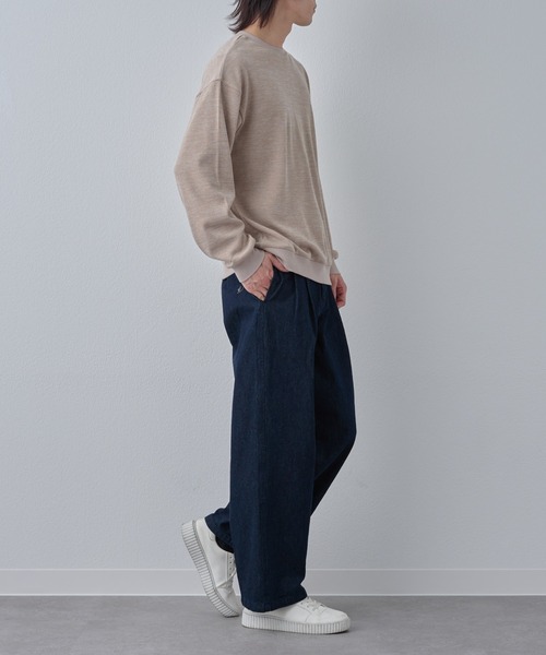 COLONY 2139(コロニートゥーワンスリーナイン)の「2タックストレートデニムスラックス(デニムパンツ・メンズ・ブラック/インディゴブルー・LARGE/MEDIUM)」の21枚目の写真