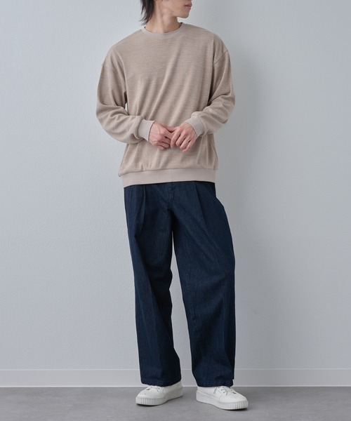 COLONY 2139(コロニートゥーワンスリーナイン)の「2タックストレートデニムスラックス(デニムパンツ・メンズ・ブラック/インディゴブルー・LARGE/MEDIUM)」の22枚目の写真