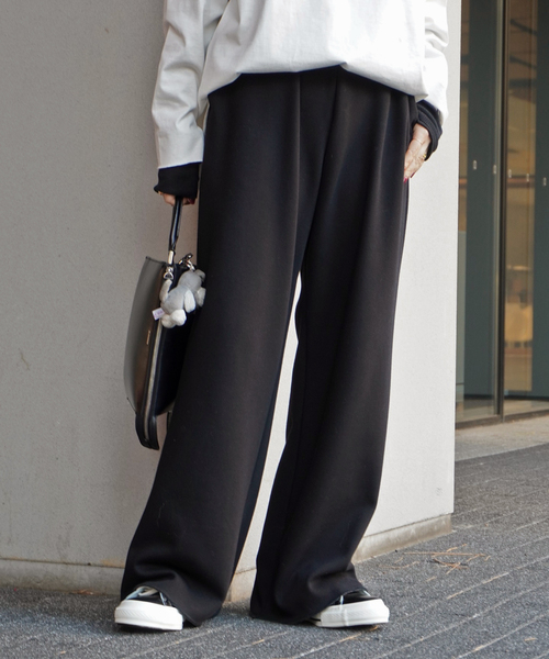 EVERYDAY I LIKE.(エヴリディアイライク)の「追加Newウォームスウェットパンツ(スウェットパンツ・レディース・ブラック/ホワイト・38/36)」の2枚目の写真