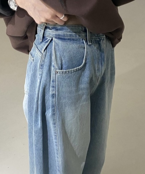 FREE STYLISTS(フリー スタイリスト)の「YUGA_YGMC サイドタック ワイドストレート デニムパンツ(デニムパンツ・レディース・ライトブルー/インディゴブルー/ブラック・S/M/L/FREE)」の18枚目の写真
