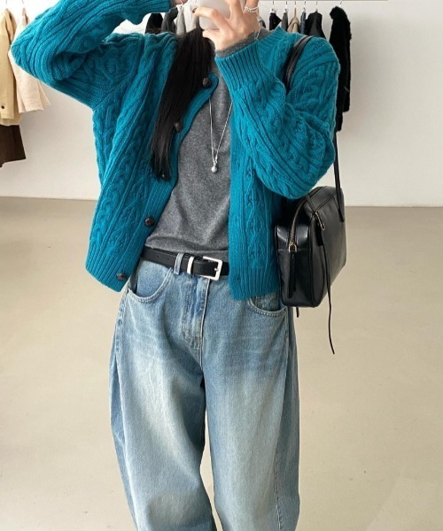 FREE STYLISTS(フリー スタイリスト)の「YUGA_YGMC サイドタック ワイドストレート デニムパンツ(デニムパンツ・レディース・ライトブルー/インディゴブルー/ブラック・S/M/L/FREE)」の10枚目の写真