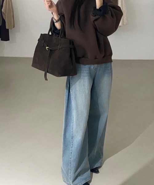 FREE STYLISTS(フリー スタイリスト)の「YUGA_YGMC サイドタック ワイドストレート デニムパンツ(デニムパンツ・レディース・ライトブルー/インディゴブルー/ブラック・S/M/L/FREE)」の21枚目の写真