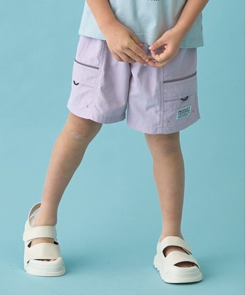 b・ROOM（ビールーム）の「【撥水加工】4分丈パンツ（その他パンツ・キッズ・ブラック/ブルー系その他2/ライトピンク/レッド/シルバーグレー/ライトカーキ/レモンイエロー/ラベンダー/パープル/ベージュ・110cm/140cm/120cm/100cm/130cm）」の7枚目の写真