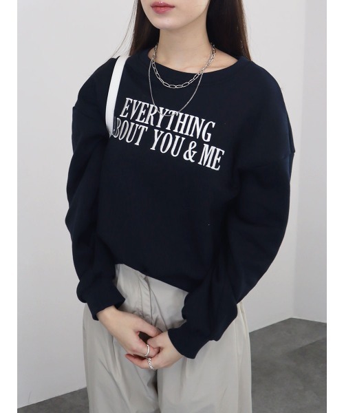 Reurie'(レウリィ)の「フロントロゴスウェット / 長袖 クルーネック パーカー プルオーバー カレッジロゴ風 英字 刺繍 カジュアル ベーシック 配色デザイン(スウェット・レディース・ネイビー/アイボリー/ライトグレー・FREE)」の11枚目の写真
