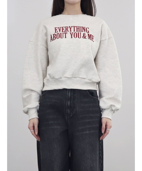 Reurie'(レウリィ)の「フロントロゴスウェット / 長袖 クルーネック パーカー プルオーバー カレッジロゴ風 英字 刺繍 カジュアル ベーシック 配色デザイン(スウェット・レディース・ネイビー/アイボリー/ライトグレー・FREE)」の18枚目の写真