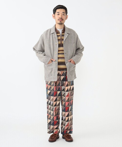 BEAMS PLUS(ビームスプラス)の「パッチワーク プリント 2プリーツ リラックス トラウザーズ(スラックス・メンズ・その他・L/M/S)」の3枚目の写真