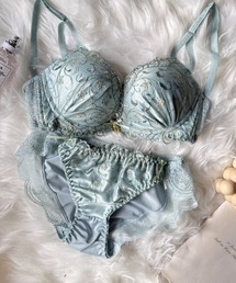 SETUP7（セットアップセブン）の「【Lace Drape】脇高エレガントレース ブラ＆ショーツセット SNK（ブラ&ショーツ）」