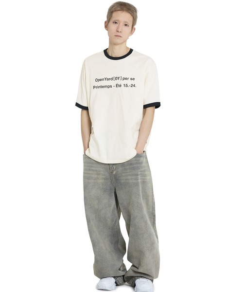 OY(オーワイ)の「『OY/オーワイ』 LEGACY RINGER TEE/ベーシックリンガー半袖Tシャツ(Tシャツ/カットソー・レディース・アイボリー/ブラック・L/M)」の12枚目の写真