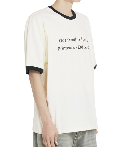 OY(オーワイ)の「『OY/オーワイ』 LEGACY RINGER TEE/ベーシックリンガー半袖Tシャツ(Tシャツ/カットソー・レディース・アイボリー/ブラック・L/M)」の9枚目の写真