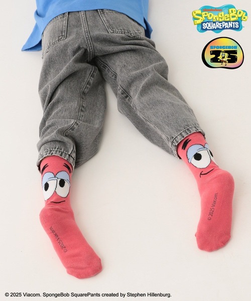 BAYFLOW（ベイフロー）の「【SpongeBob(スポンジ・ボブ)×BAYFLOW】ソックス(KIDS)（ソックス/靴下・キッズ・イエロー/ピンク・MEDIUM/LARGE）」の9枚目の写真