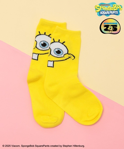 BAYFLOW（ベイフロー）の「【SpongeBob(スポンジ・ボブ)×BAYFLOW】ソックス(KIDS)（ソックス/靴下・キッズ・イエロー/ピンク・MEDIUM/LARGE）」の11枚目の写真