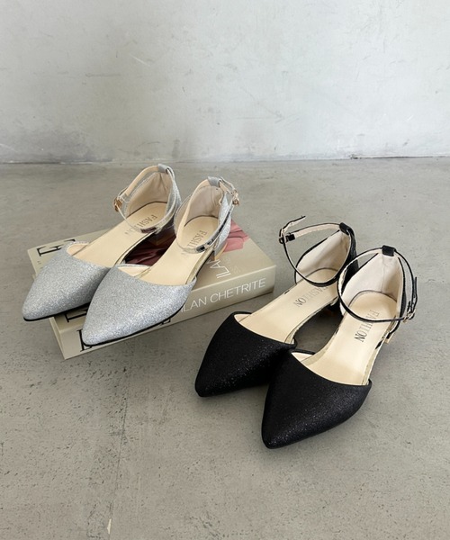 MYMOOD.(マイムード)の「グリッターストラップパンプス パーティーシューズ(パンプス・レディース・シルバー/ブラック・23.5cm/24.5cm)」の7枚目の写真