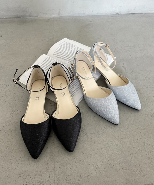 MYMOOD.(マイムード)の「グリッターストラップパンプス パーティーシューズ(パンプス・レディース・シルバー/ブラック・23.5cm/24.5cm)」の10枚目の写真