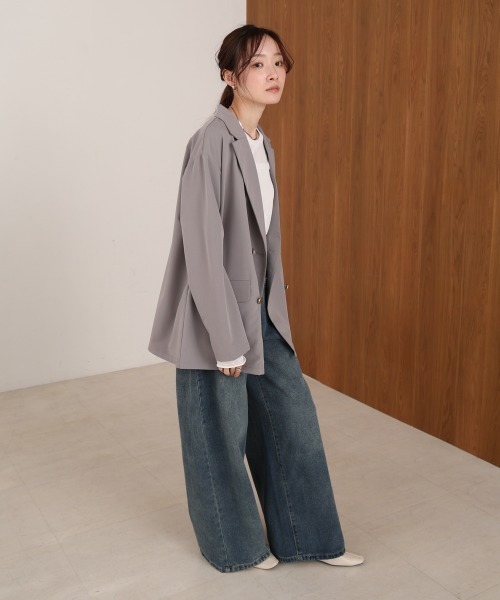 Bab（バブ）の「ダブルボタンテーラードジャケット（テーラードジャケット・レディース・ブラック/グレー/ベージュ・M）」の9枚目の写真