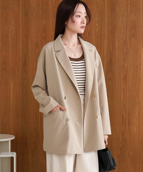 Bab（バブ）の「ダブルボタンテーラードジャケット（テーラードジャケット・レディース・ブラック/グレー/ベージュ・M）」の13枚目の写真