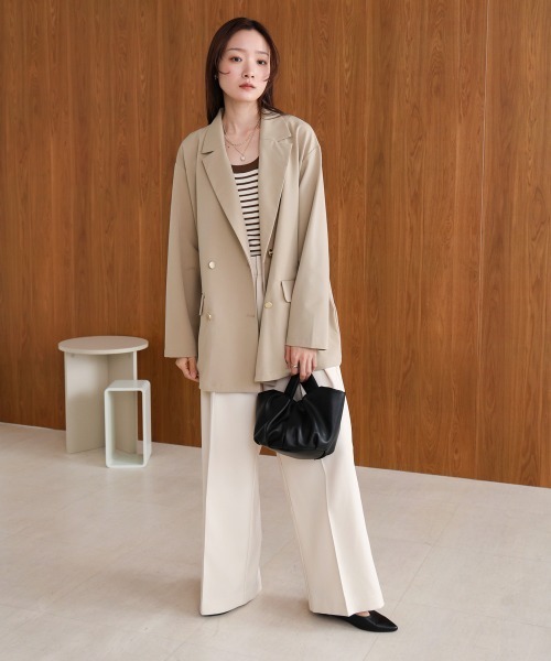 Bab（バブ）の「ダブルボタンテーラードジャケット（テーラードジャケット・レディース・ブラック/グレー/ベージュ・M）」の14枚目の写真