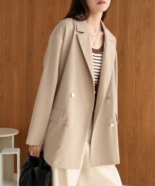 Bab（バブ）の「ダブルボタンテーラードジャケット（テーラードジャケット・レディース・ブラック/グレー/ベージュ・M）」の20枚目の写真