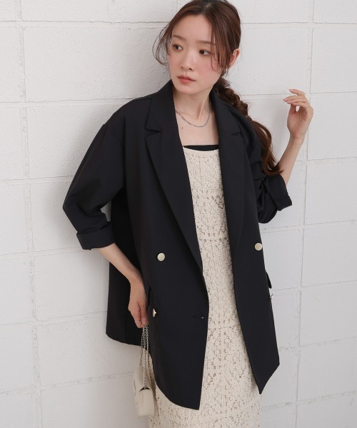 Bab（バブ）の「ダブルボタンテーラードジャケット（テーラードジャケット・レディース・ブラック/グレー/ベージュ・M）」の21枚目の写真