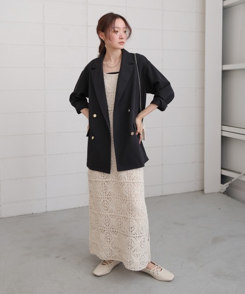 Bab（バブ）の「ダブルボタンテーラードジャケット（テーラードジャケット・レディース・ブラック/グレー/ベージュ・M）」の22枚目の写真