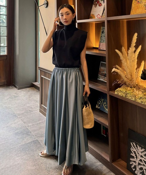 サテンロングバルーンスカート（スカート）｜ELFRANK（エルフランク