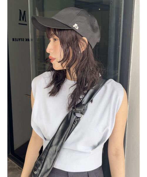 MURUA(ムルーア)の「サテンキャップ(キャップ・レディース・ホワイト/ネイビー/ブラック・FREE)」の3枚目の写真