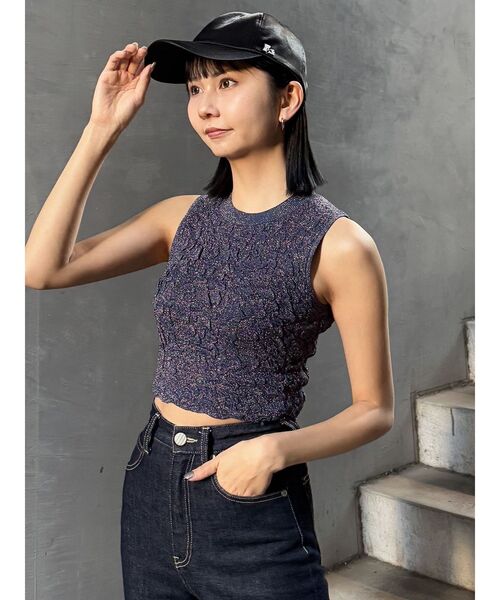 MURUA(ムルーア)の「サテンキャップ(キャップ・レディース・ホワイト/ネイビー/ブラック・FREE)」の10枚目の写真