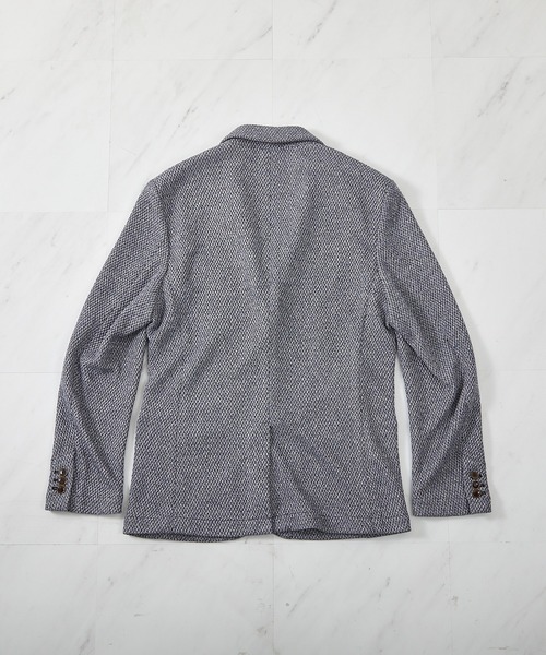 UNION STATION（ユニオンステーション）の「ラッセル編みテーラードジャケット（テーラードジャケット・メンズ・ネイビー/ライトグレー・LL/M/S/L）」の14枚目の写真