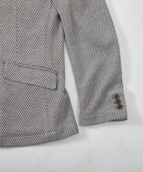 UNION STATION（ユニオンステーション）の「ラッセル編みテーラードジャケット（テーラードジャケット・メンズ・ネイビー/ライトグレー・LL/M/S/L）」の18枚目の写真