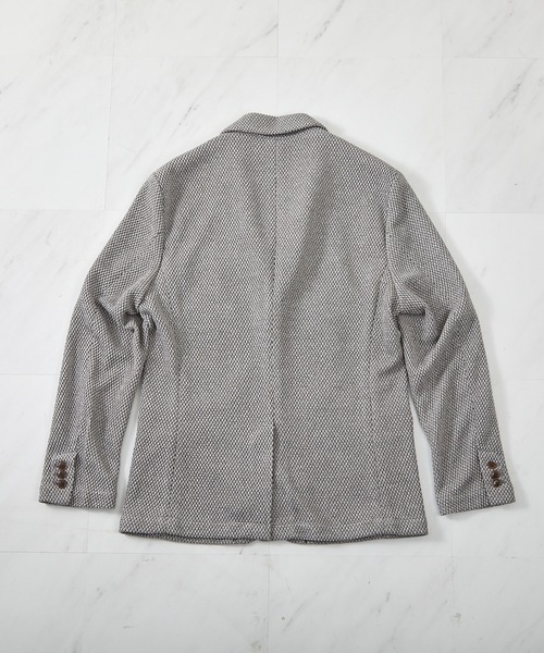 UNION STATION（ユニオンステーション）の「ラッセル編みテーラードジャケット（テーラードジャケット・メンズ・ネイビー/ライトグレー・LL/M/S/L）」の19枚目の写真
