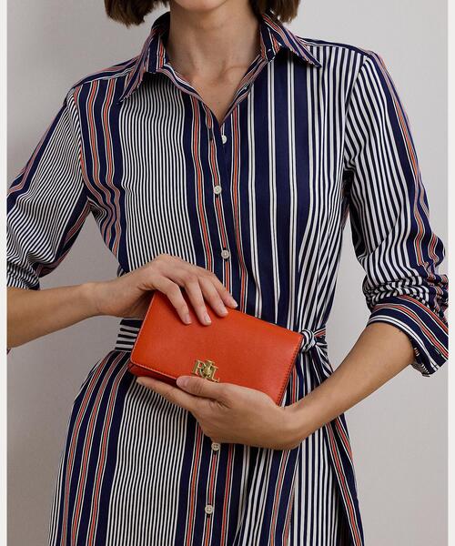 LAUREN RALPH LAUREN（ローレン ラルフ ローレン）の「レザー クロスボディ テック ケース（ショルダーバッグ・レディース・オレンジ・ONE）」の6枚目の写真