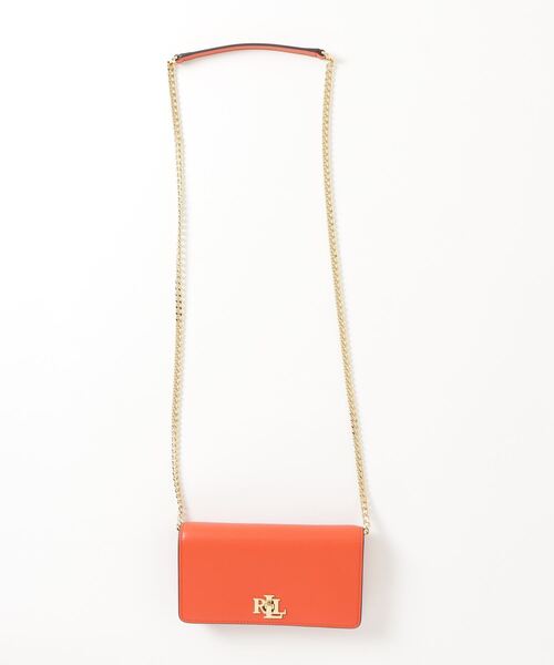 LAUREN RALPH LAUREN（ローレン ラルフ ローレン）の「レザー クロスボディ テック ケース（ショルダーバッグ・レディース・オレンジ・ONE）」の5枚目の写真