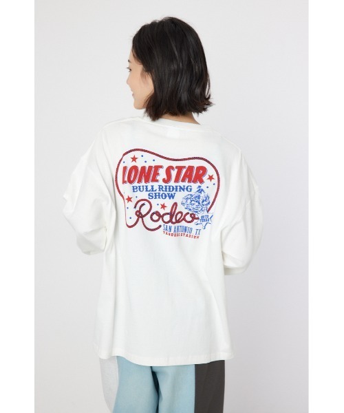 RODEO CROWNS WIDE BOWL（ロデオクラウンズワイドボウル）の「Various Western ロングスリーブTシャツ（Tシャツ/カットソー・レディース・ブルー/チャコールグレー/オフホワイト/レッド・FREE）」の2枚目の写真