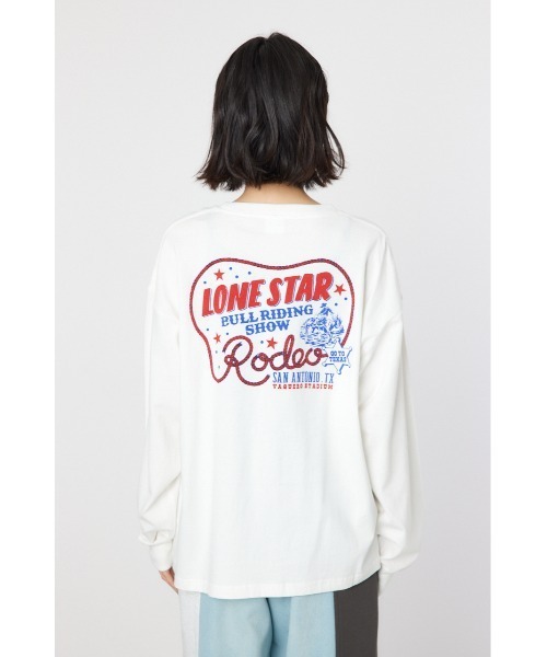 RODEO CROWNS WIDE BOWL(ロデオクラウンズワイドボウル)の「Various Western ロングスリーブTシャツ(Tシャツ/カットソー・レディース・ブルー/チャコールグレー/オフホワイト/レッド・FREE)」の14枚目の写真