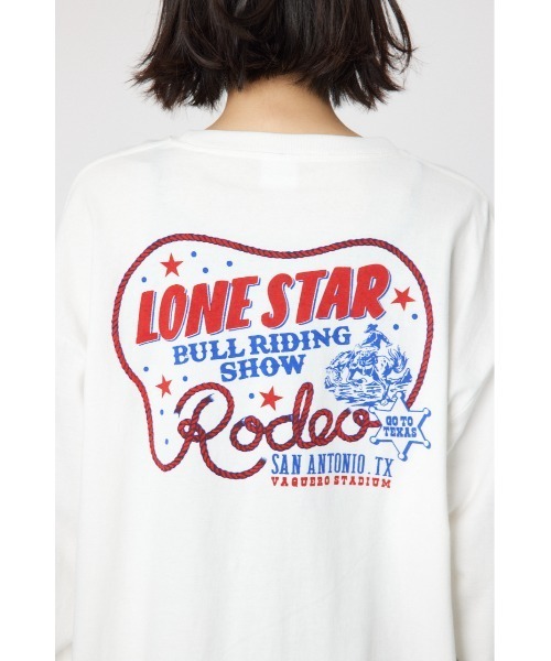 RODEO CROWNS WIDE BOWL(ロデオクラウンズワイドボウル)の「Various Western ロングスリーブTシャツ(Tシャツ/カットソー・レディース・ブルー/チャコールグレー/オフホワイト/レッド・FREE)」の17枚目の写真