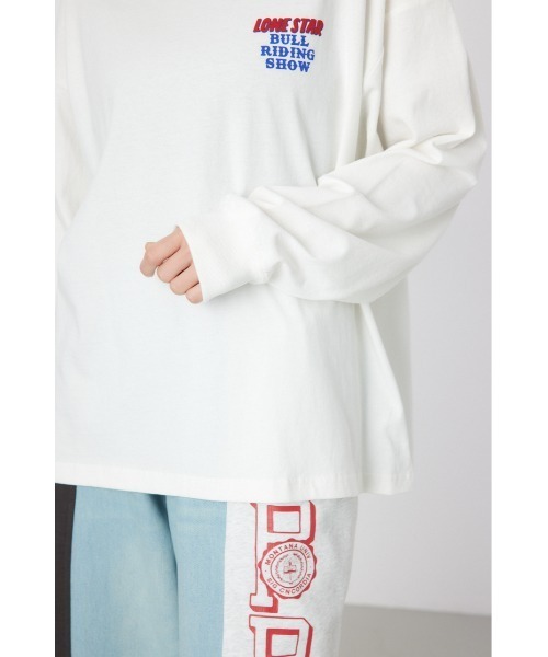 RODEO CROWNS WIDE BOWL(ロデオクラウンズワイドボウル)の「Various Western ロングスリーブTシャツ(Tシャツ/カットソー・レディース・ブルー/チャコールグレー/オフホワイト/レッド・FREE)」の18枚目の写真