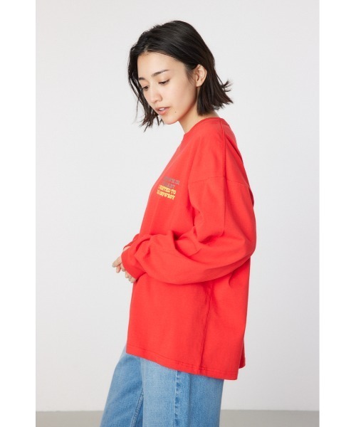 RODEO CROWNS WIDE BOWL（ロデオクラウンズワイドボウル）の「Various Western ロングスリーブTシャツ（Tシャツ/カットソー・レディース・ブルー/チャコールグレー/オフホワイト/レッド・FREE）」の6枚目の写真
