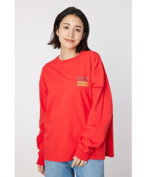 RODEO CROWNS WIDE BOWL（ロデオクラウンズワイドボウル）の「Various Western ロングスリーブTシャツ（Tシャツ/カットソー・レディース・ブルー/チャコールグレー/オフホワイト/レッド・FREE）」の7枚目の写真