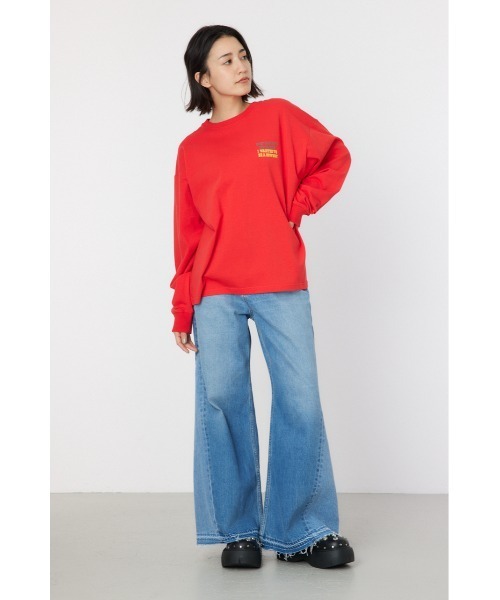 RODEO CROWNS WIDE BOWL（ロデオクラウンズワイドボウル）の「Various Western ロングスリーブTシャツ（Tシャツ/カットソー・レディース・ブルー/チャコールグレー/オフホワイト/レッド・FREE）」の8枚目の写真