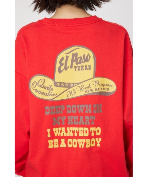 RODEO CROWNS WIDE BOWL（ロデオクラウンズワイドボウル）の「Various Western ロングスリーブTシャツ（Tシャツ/カットソー・レディース・ブルー/チャコールグレー/オフホワイト/レッド・FREE）」の11枚目の写真