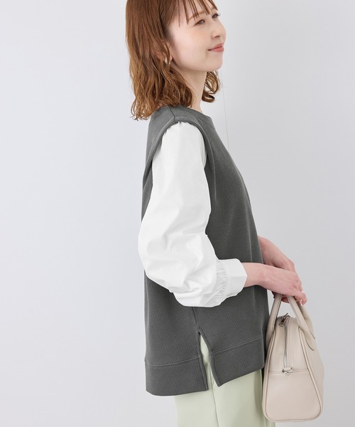 ROPE' PICNIC（ロペピクニック）の「布帛コンビプルオーバー（Tシャツ/カットソー・レディース・キナリ/ブラック/グレー・38）」の15枚目の写真