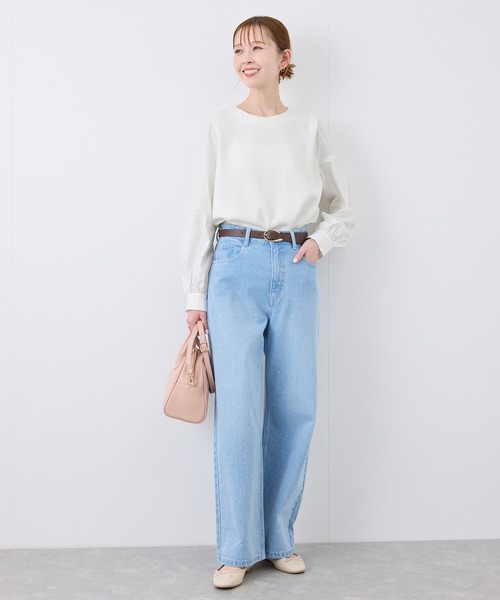 ROPE' PICNIC（ロペピクニック）の「布帛コンビプルオーバー（Tシャツ/カットソー・レディース・キナリ/ブラック/グレー・38）」の17枚目の写真