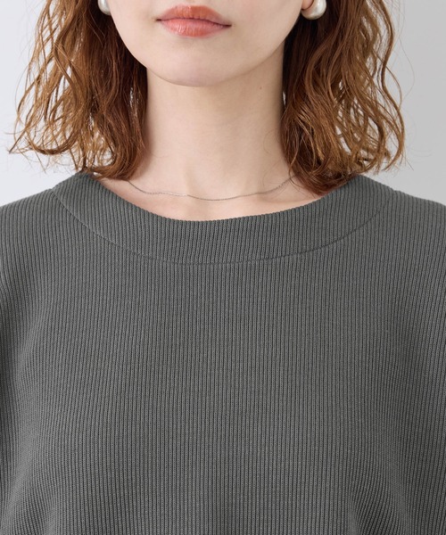 ROPE' PICNIC（ロペピクニック）の「布帛コンビプルオーバー（Tシャツ/カットソー・レディース・キナリ/ブラック/グレー・38）」の4枚目の写真