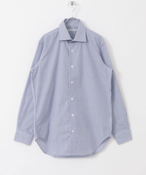 URBAN RESEARCH DOORS(アーバンリサーチドアーズ)の「『イージーケア』LIFE STYLE TAILOR セミワイドチェックシャツ(シャツ/ブラウス・メンズ・ブルー系その他・41/43/37/39)」の2枚目の写真